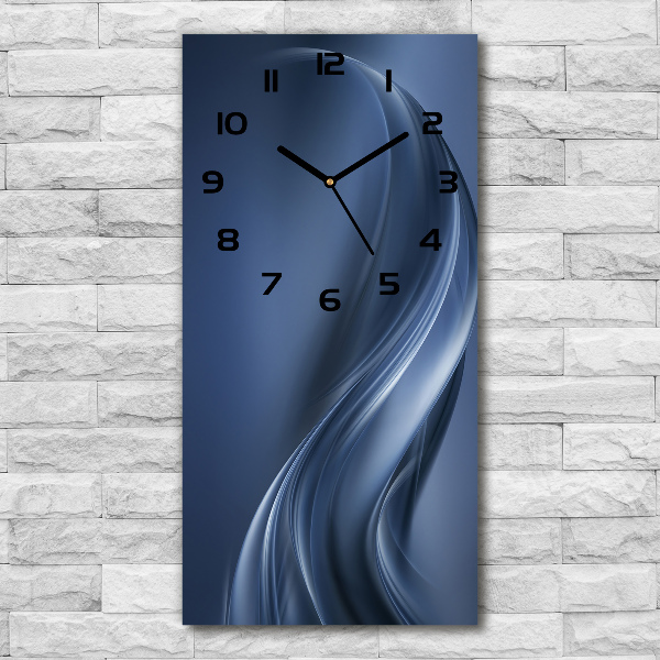 Vertical rectangular wall clock Abstract wave