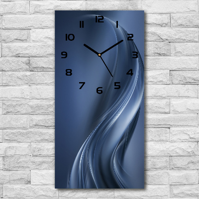 Vertical rectangular wall clock Abstract wave