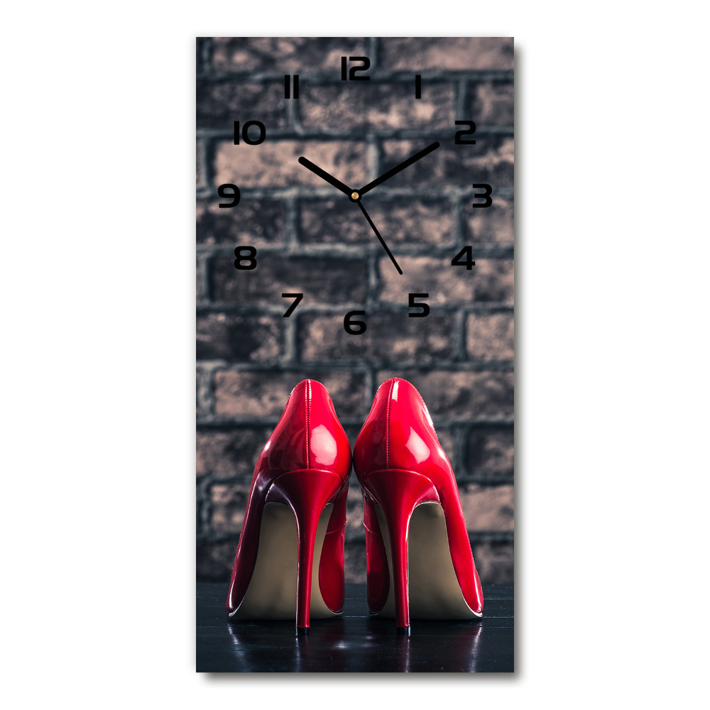 Vertical wall clock Red heels