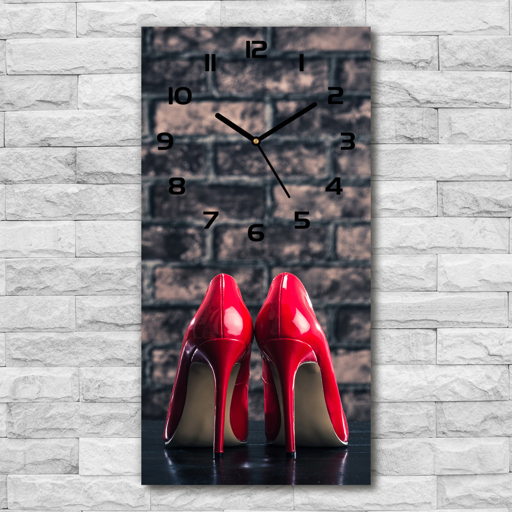 Vertical wall clock Red heels