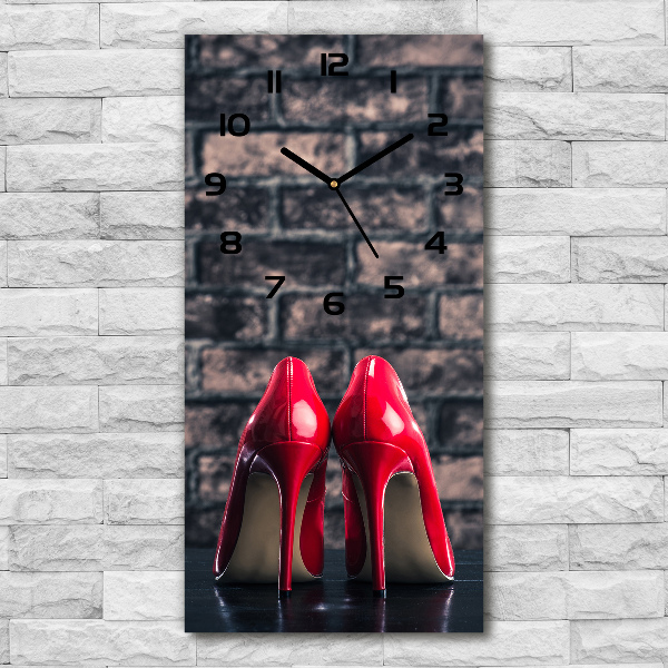 Vertical wall clock Red heels