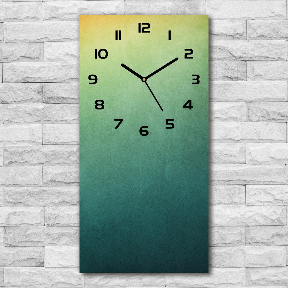 Vertical rectangular wall clock Gradient background