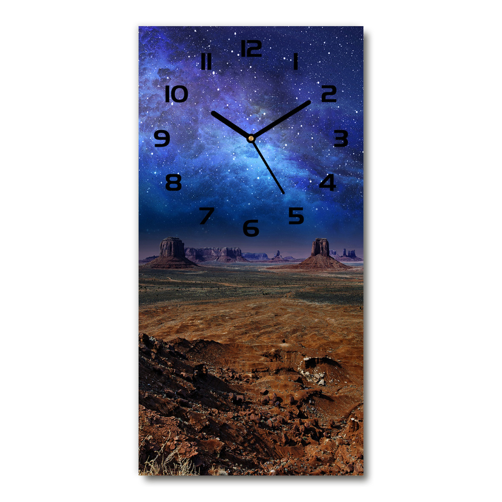 Modern vertical wall clock Starry sky