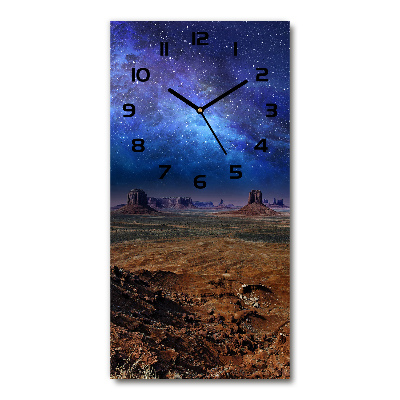 Modern vertical wall clock Starry sky