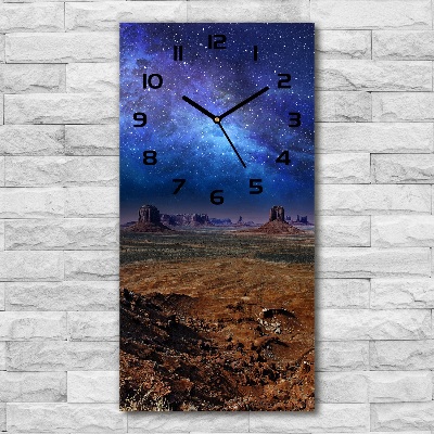 Modern vertical wall clock Starry sky