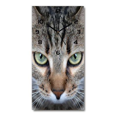 Modern vertical wall clock Cat's eyes