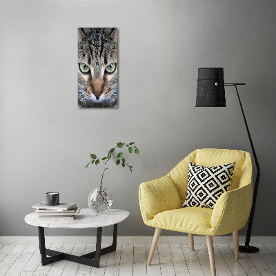 Modern vertical wall clock Cat's eyes