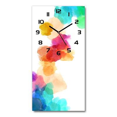 Modern vertical wall clock Colorful spots