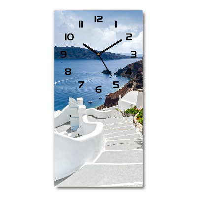 Modern vertical wall clock Santorini Greece