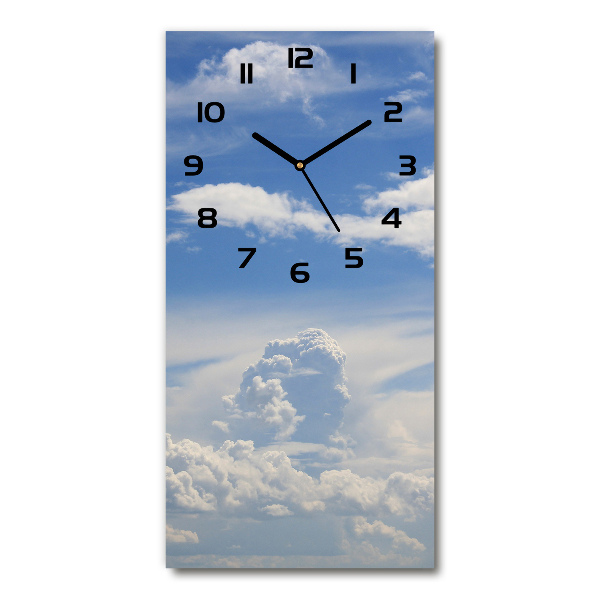 Vertical wall clock Clouds in the sky