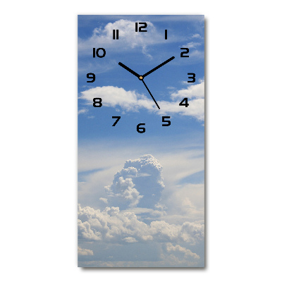 Vertical wall clock Clouds in the sky