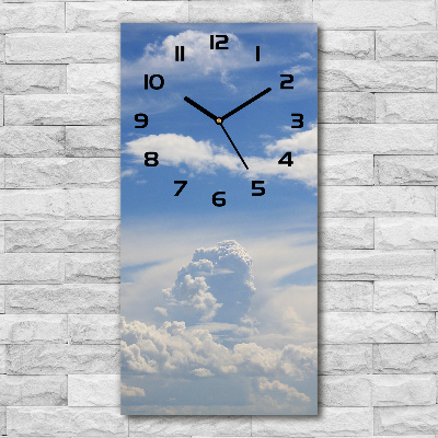 Vertical wall clock Clouds in the sky