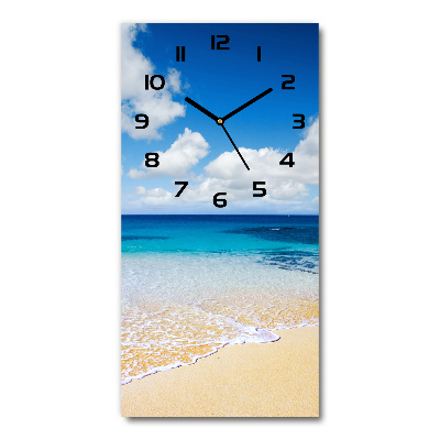 Vertical wall clock Tropical beach