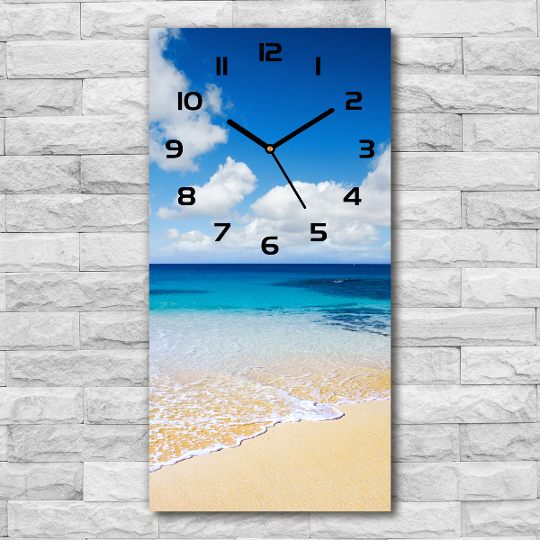 Vertical wall clock Tropical beach