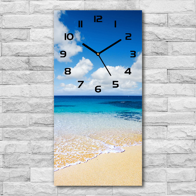 Vertical wall clock Tropical beach