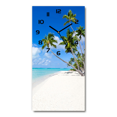 Vertical wall clock Tropical beach