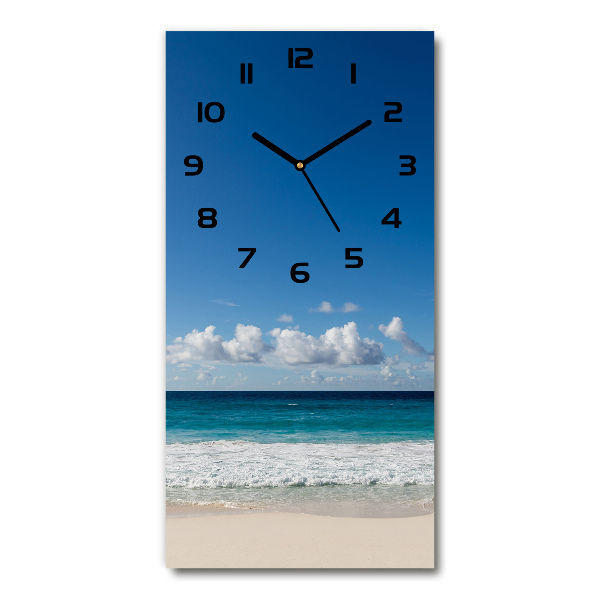 Vertical wall clock Tropical beach