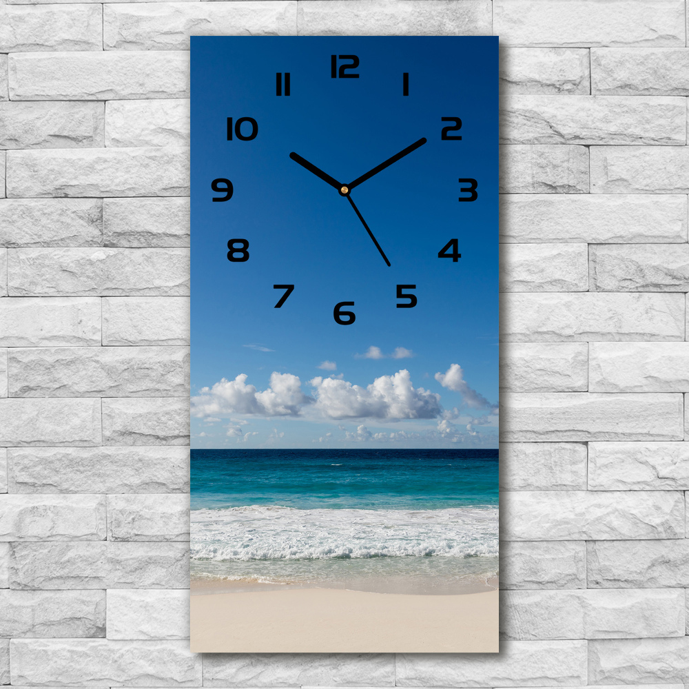 Vertical wall clock Tropical beach