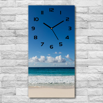 Vertical wall clock Tropical beach