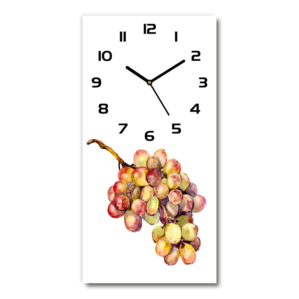 Modern vertical wall clock Grapes