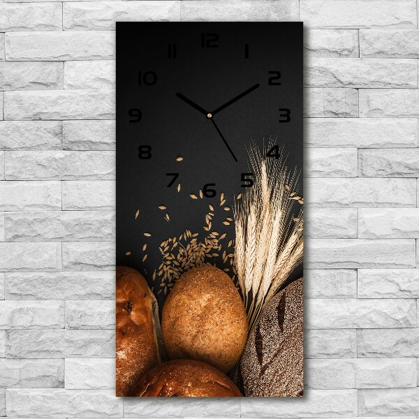 Vertical wall clock Bread