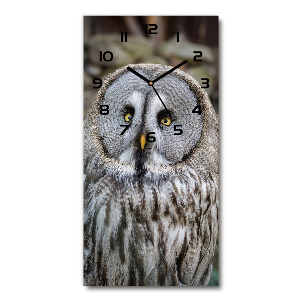 Modern vertical wall clock Owl