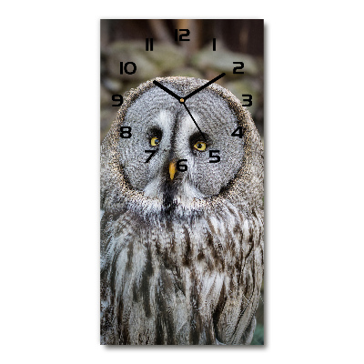 Modern vertical wall clock Owl