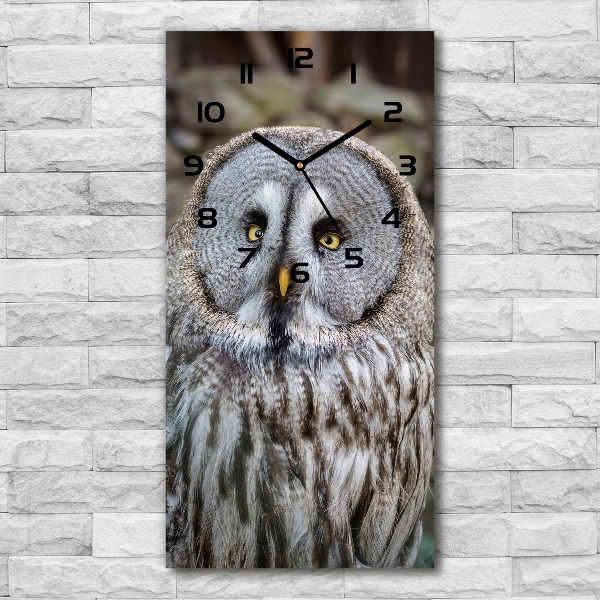 Modern vertical wall clock Owl