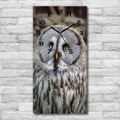 Modern vertical wall clock Owl