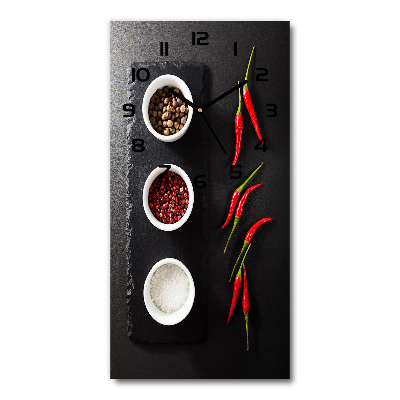 Vertical wall clock Spices and peppers