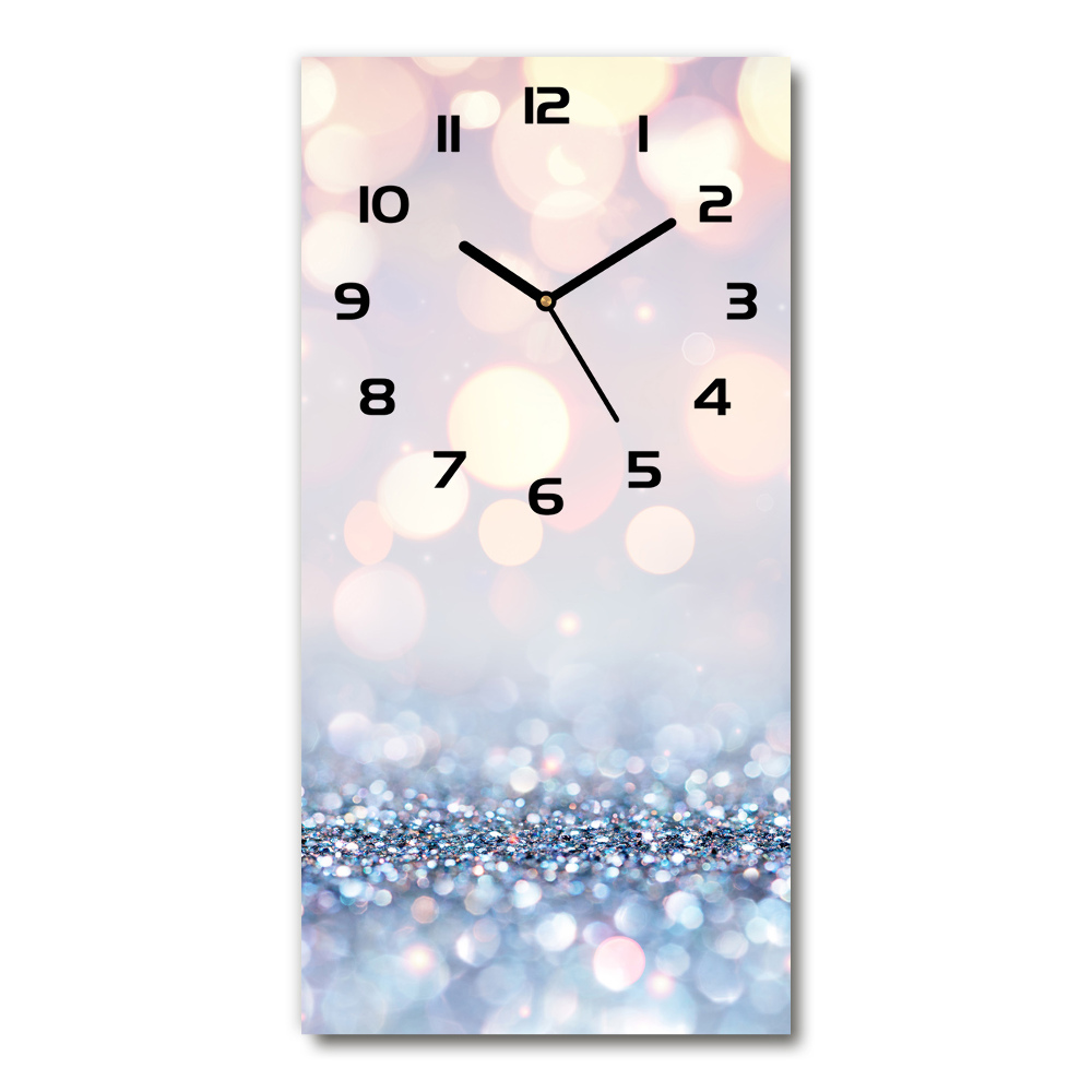 Vertical rectangular wall clock Shiny background