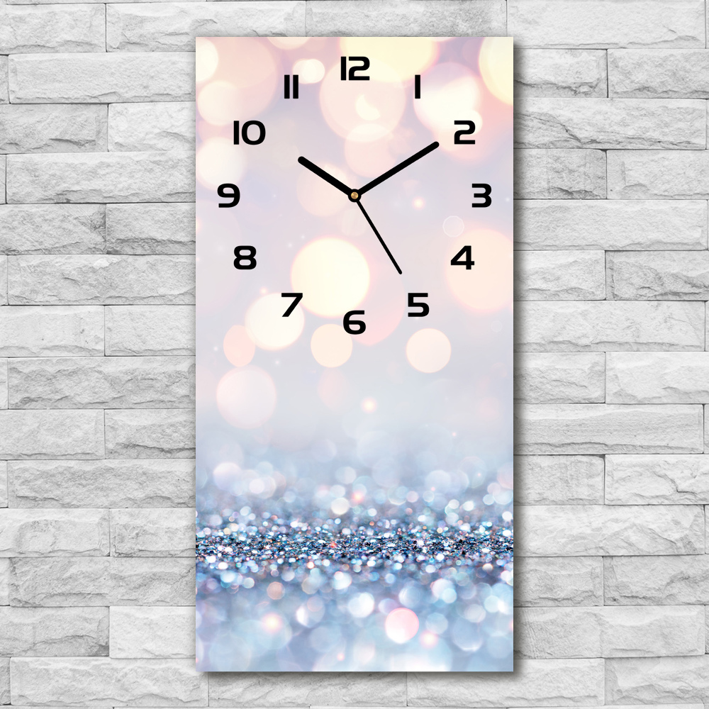 Vertical rectangular wall clock Shiny background