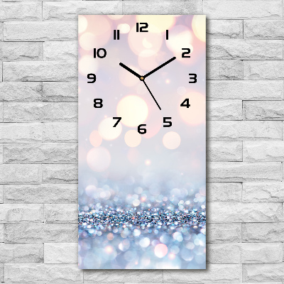 Vertical rectangular wall clock Shiny background