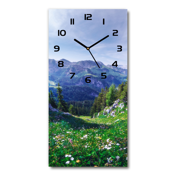 Vertical rectangular wall clock Alps