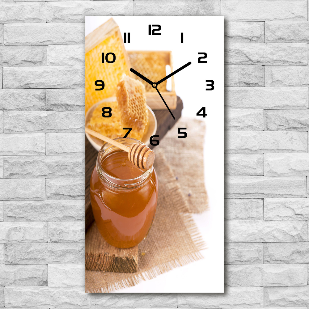 Vertical rectangular wall clock Honeycombs