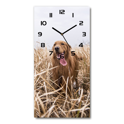 Vertical wall clock Golden retriever