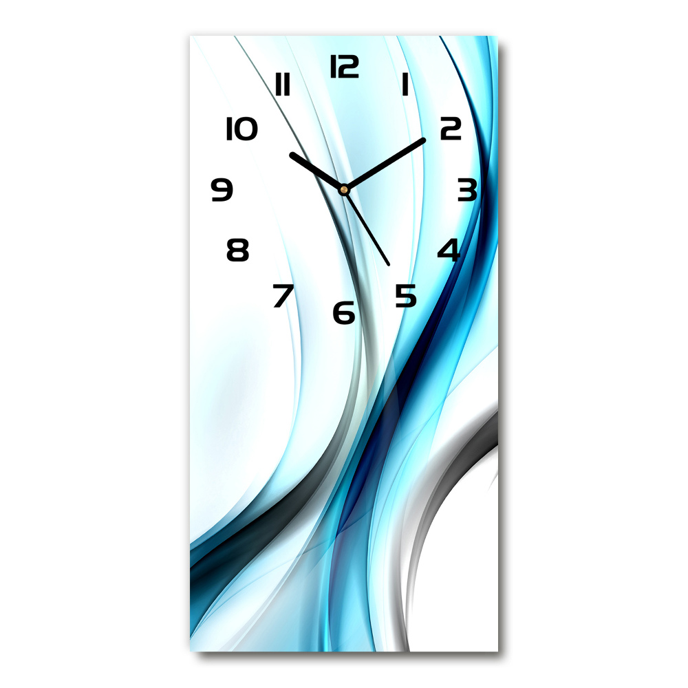 Vertical wall clock Wave abstraction