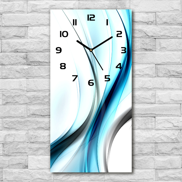 Vertical wall clock Wave abstraction