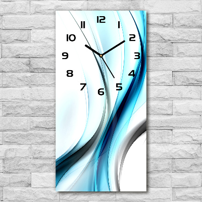 Vertical wall clock Wave abstraction