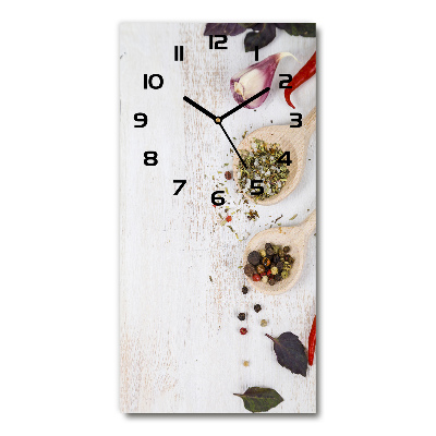 Vertical wall clock Vegetables and spices