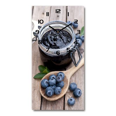 Modern vertical wall clock blueberry jam