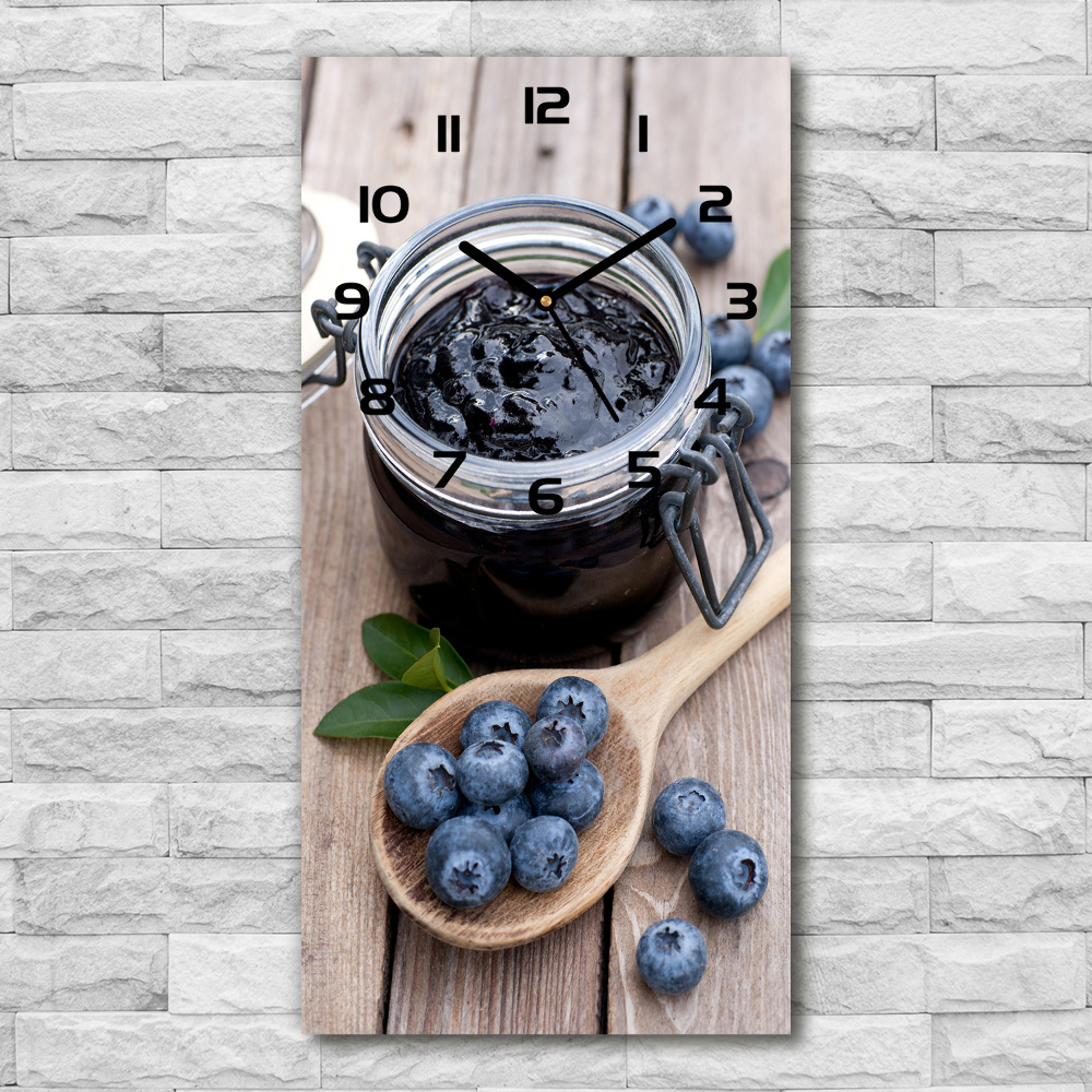 Modern vertical wall clock blueberry jam