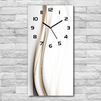 Vertical wall clock Wave abstraction