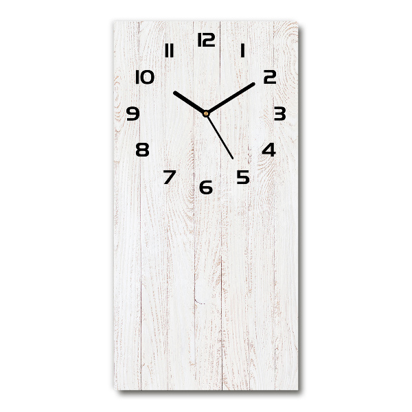 Vertical wall clock Wooden background