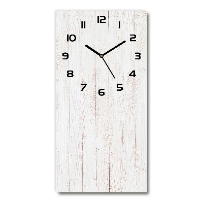 Vertical wall clock Wooden background