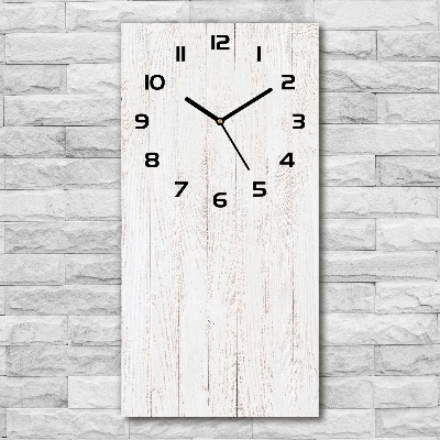 Vertical wall clock Wooden background