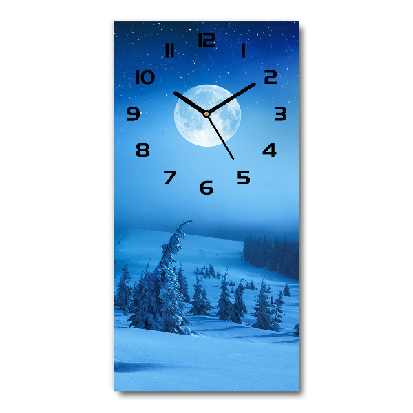 Vertical rectangular wall clock Full moon