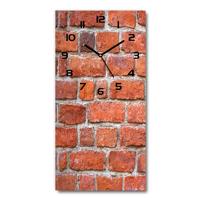 Modern vertical wall clock Brick wall