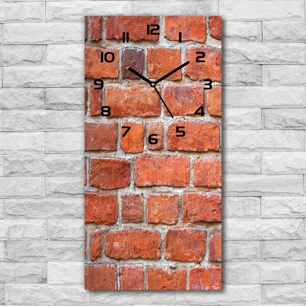 Modern vertical wall clock Brick wall