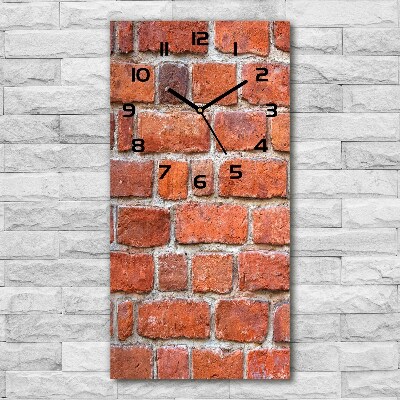 Modern vertical wall clock Brick wall